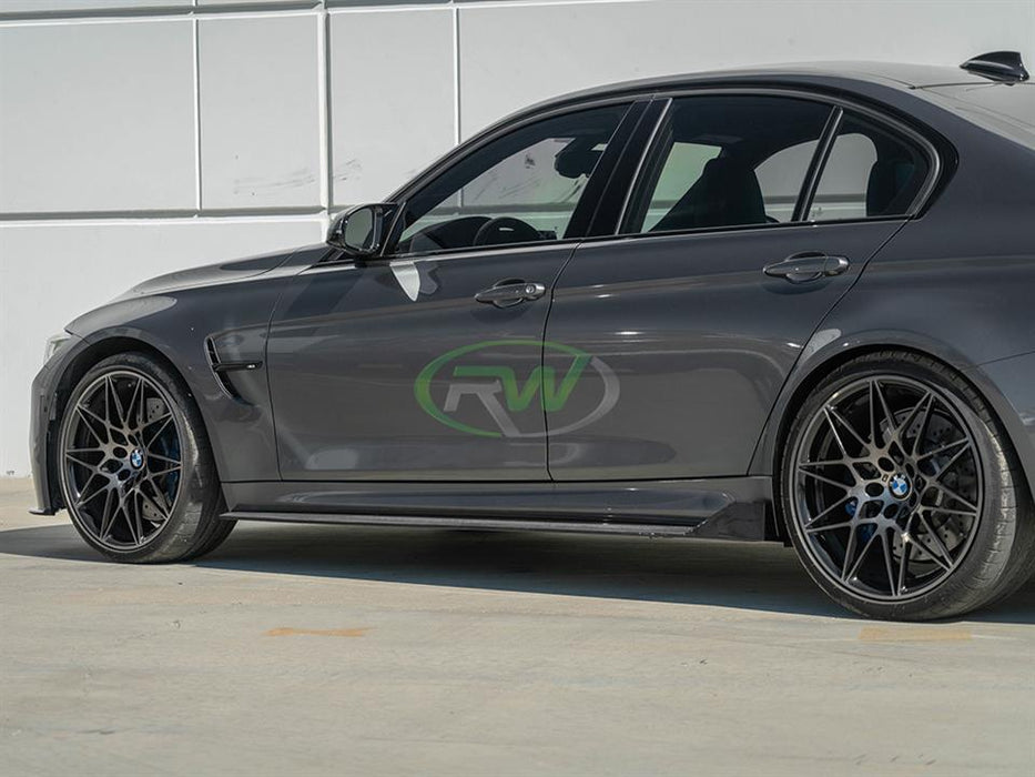 BMW F80 M3 RWS Type I CF Side Skirt Extensions