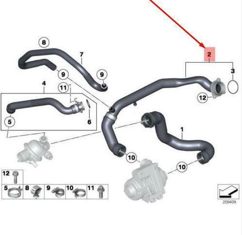 Engine Coolant Pipe - 11537584550